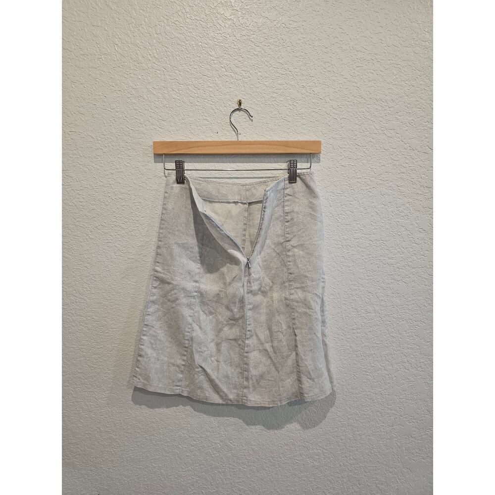 Gap linen light blue and white skirt sz 0 - Picture 3 of 4